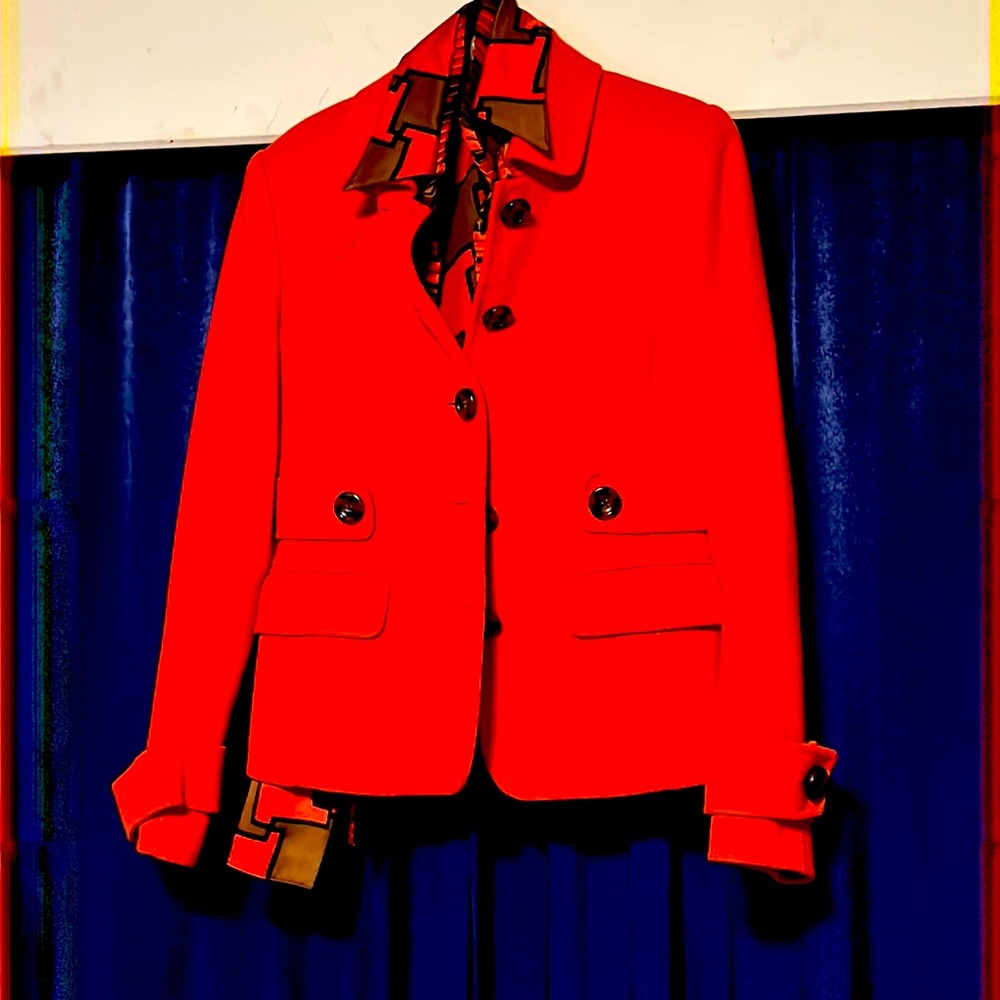 Pumpkin orange wool jacket